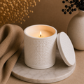 Amber Veil luxury soy candle by LUMANIC handcrafted in Melbourne