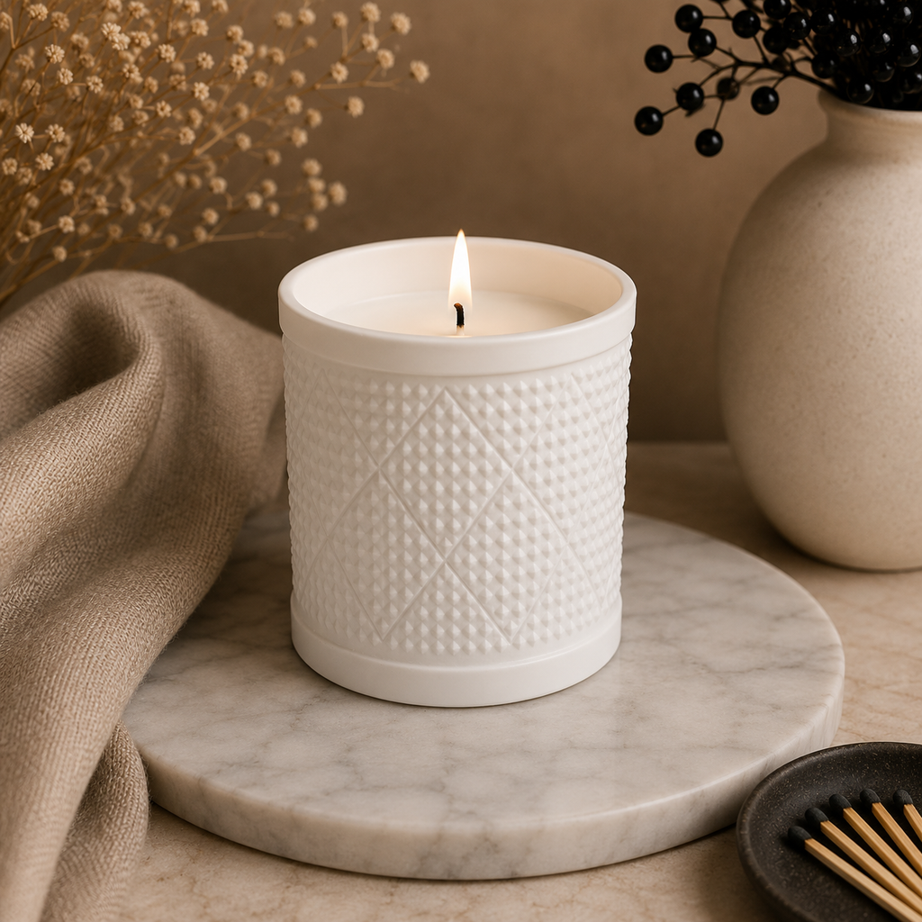 Hand-pouredGoji Berry and Tarocco Orange luxury soy candle by LUMANIC 