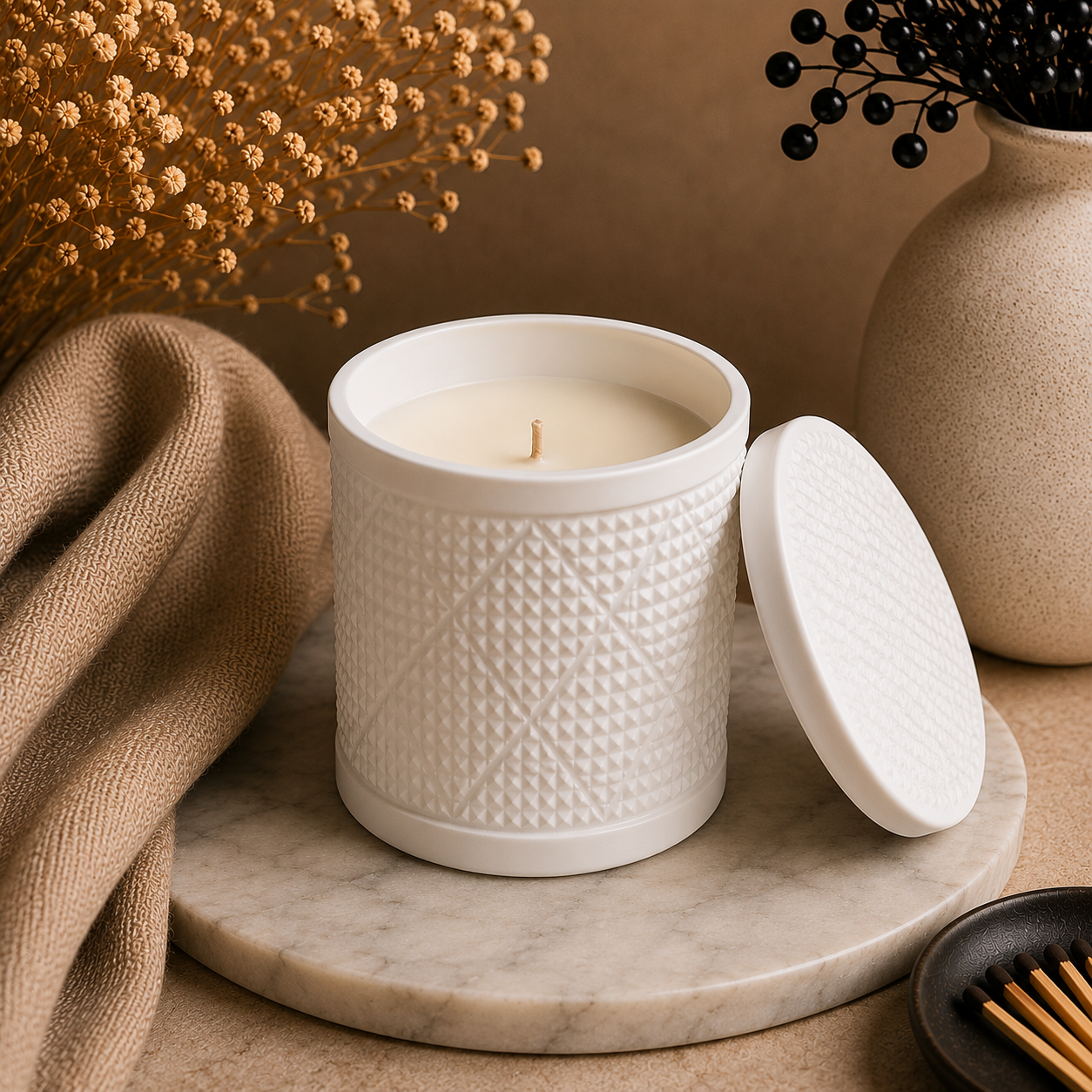 Goji Berry and Tarocco Orange luxury soy candle by LUMANIC handcrafted in Melbourne